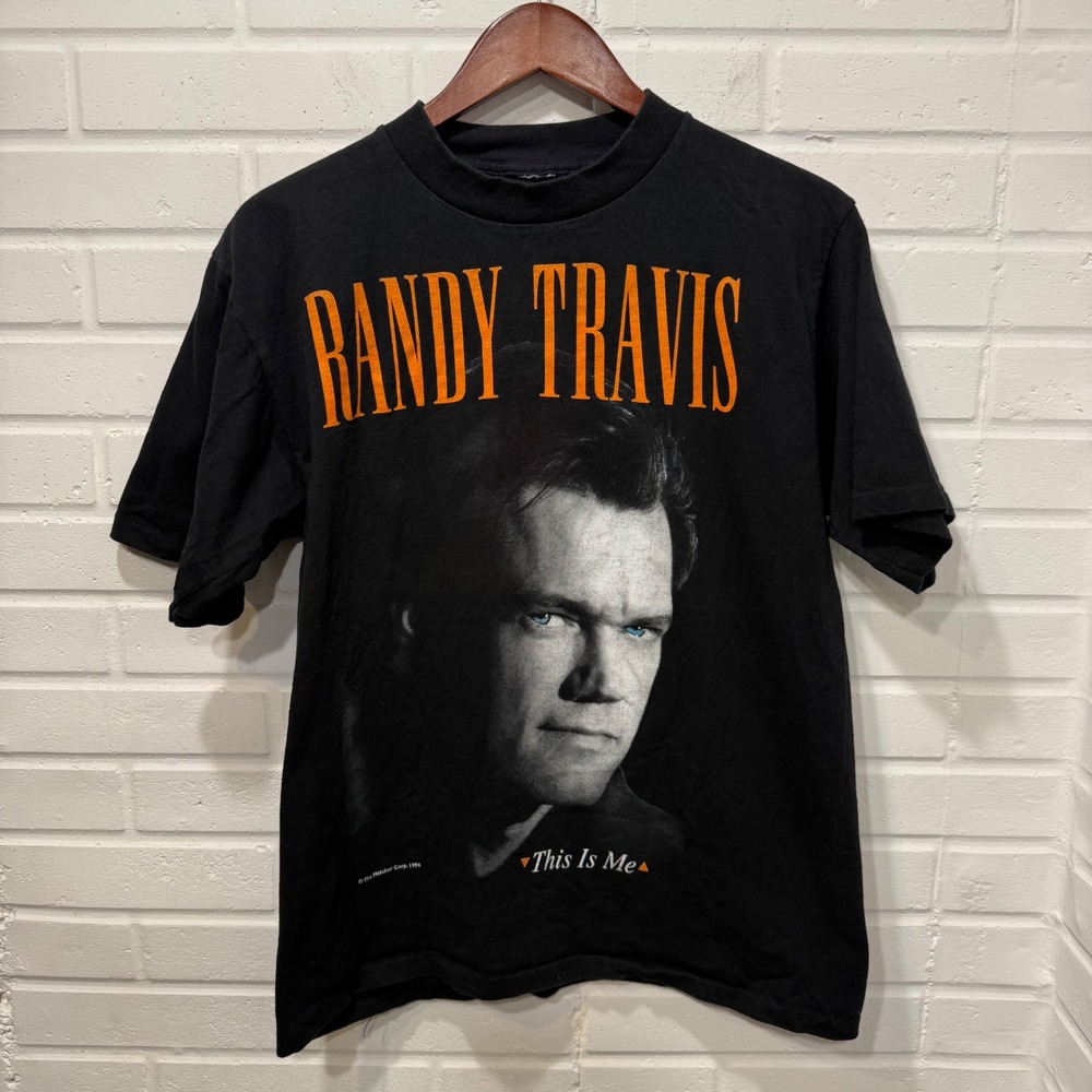 Vintage‎ Randy Travis Single Stitch Tee Unisex M 94 This Is Me Country Music Blk